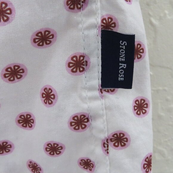 Stone Rose* Men's Short Sleeve Button Down Curved Hem BOHO Design Shirt~ XXL - Picture 10 of 11